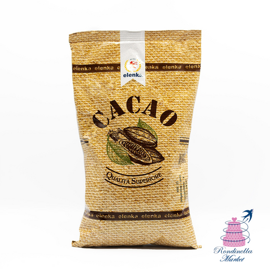 Cacao amaro in polvere Elenka da 1 kg ideale per dolci, gelati e creme, disponibile da Rondinella Market a Napoli