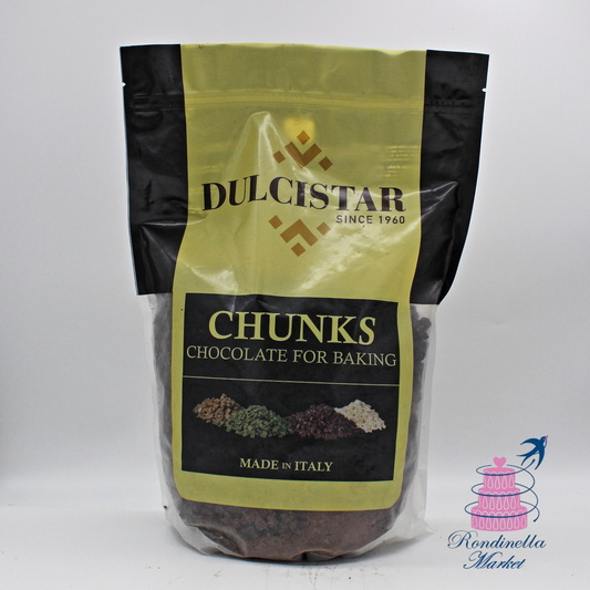 Chunks di cioccolato fondente Dulcistar 2 kg per panettoni, torte e prodotti da forno, disponibili da Rondinella Market Napoli