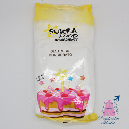 Destrosio Monoidrato Suicra Food 1 kg, dolcificante naturale per pasticceria e gelateria, disponibile da Rondinella Market Napoli