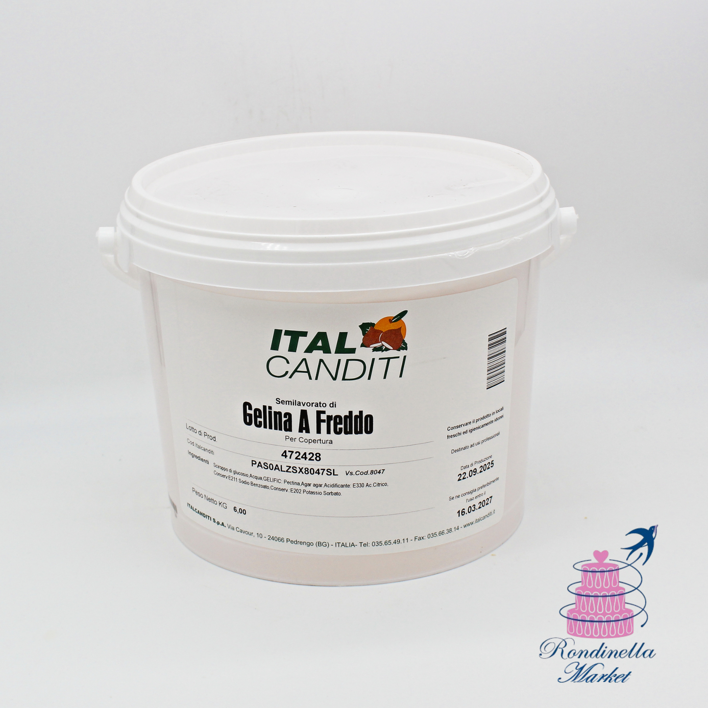 Gelatina a freddo Italcanditi 6 kg per copertura crostate e frutta Napoli