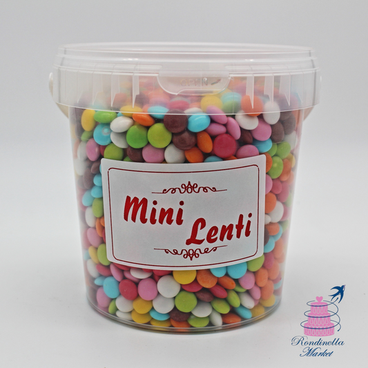 Mini lenti Crispo confetti zuccherati colorati da 1 kg in vendita su Rondinella Market Napoli.