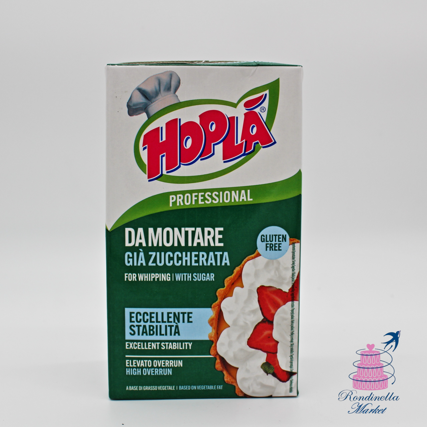 Panna vegetale Hoplà da montare zuccherata 1 litro senza glutine disponibile da Rondinella Market Napoli.