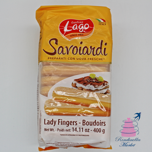 Savoiardi Gastone Lago 400 g, biscotti per tiramisù e dolci al cucchiaio, disponibili da Rondinella Market Napoli