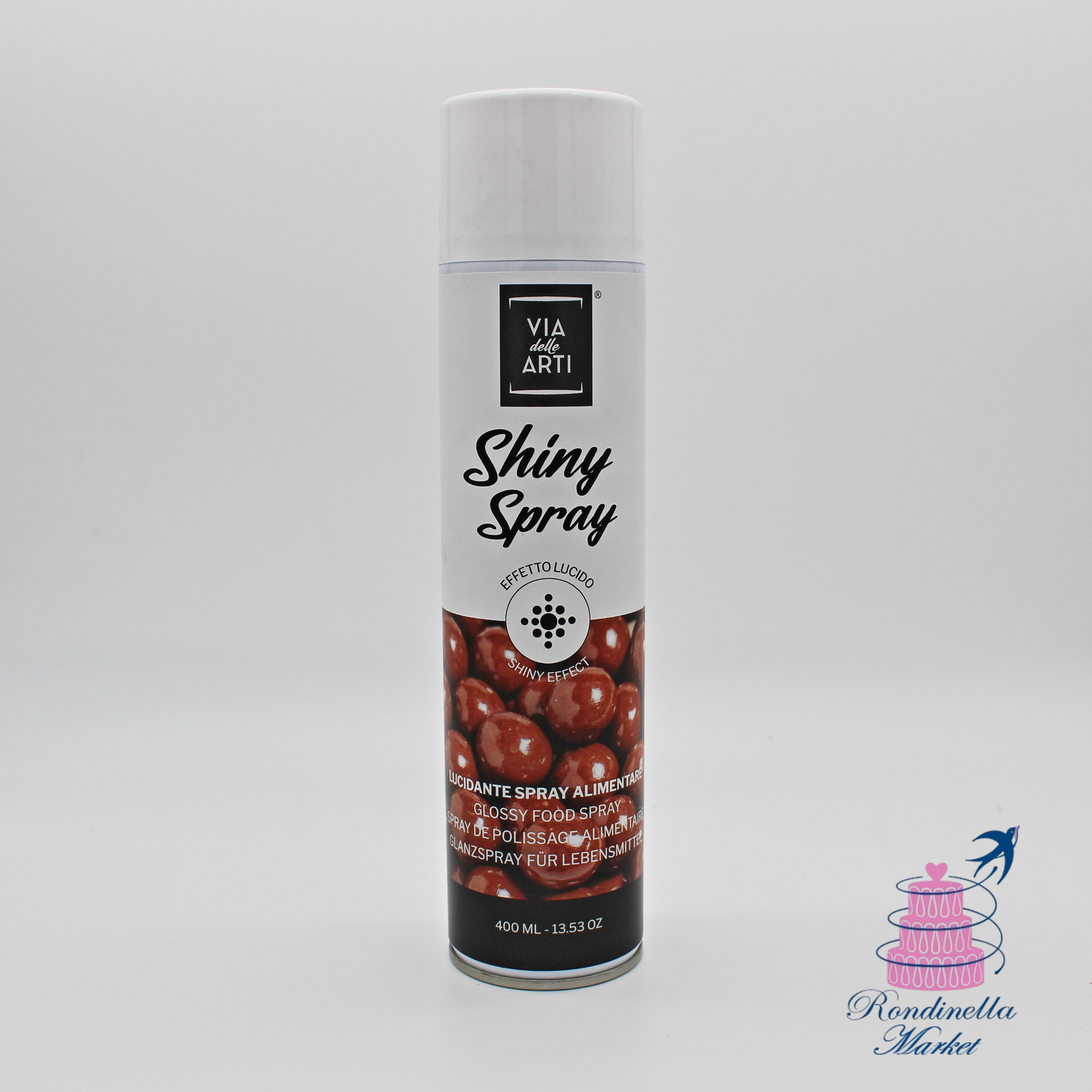 Spray lucidante alimentare effetto lucido Via delle Arti 400ml in vendita su Rondinella Market a Napoli