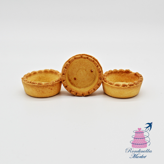 Tartellette di pasta frolla mignon pronte all’uso per pasticceria e dessert, disponibili da Rondinella Market Napoli.