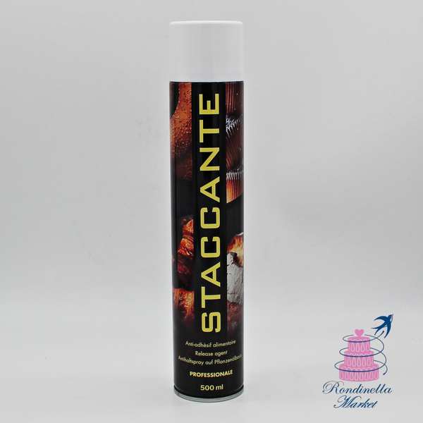 Staccante spray alimentare professionale da 500 ml per teglie e stampi, ideale per pasticceria e panificazione, disponibile da Rondinella Market Napoli.