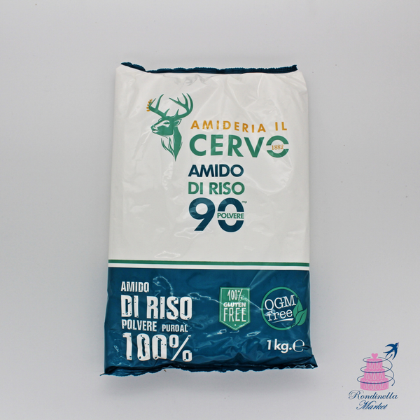 Amido di riso in polvere 90 micron Amideria Il Cervo da 1kg in vendita su Rondinella Market a Napoli