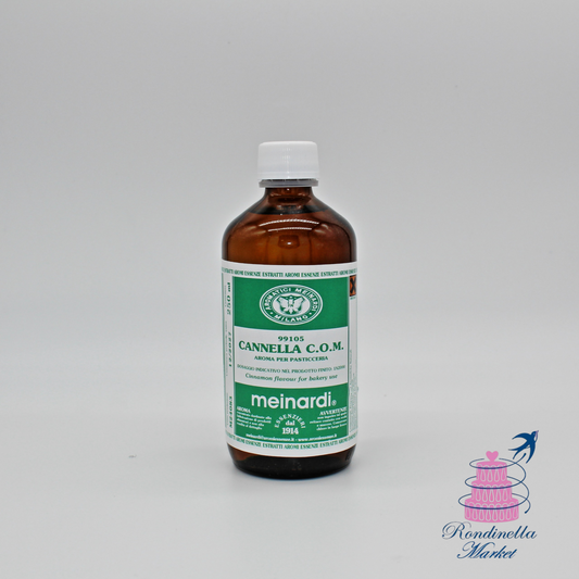 Bottiglia da 250 ml di aroma liquido alla cannella Meinardi, distribuita da Rondinella Market a Napoli