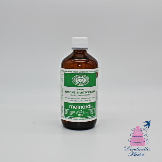 Aroma liquido al limone Meinardi da 250 ml per dolci e gelati, disponibile da Rondinella Market a Napoli