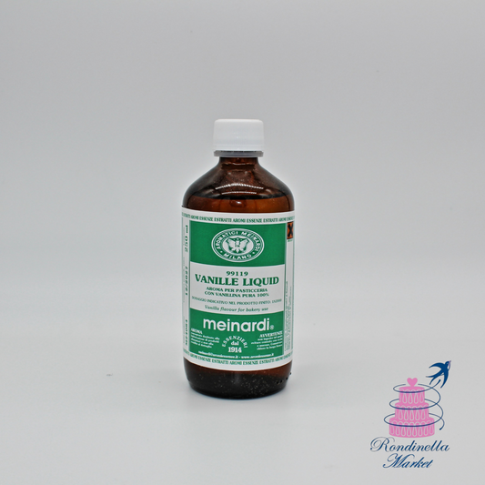 Flacone di Aroma Vaniglia Meinardi da 250 ml per uso professionale, in vendita su Rondinella Market a Napoli