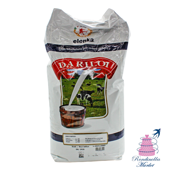 Base bilanciata Dariloi Elenka per creme gelato al latte da 1 kg