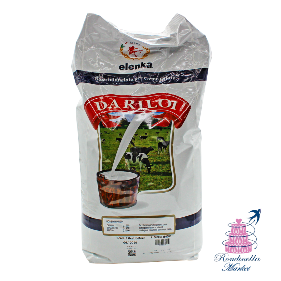 Base bilanciata Dariloi Elenka per creme gelato al latte da 1 kg