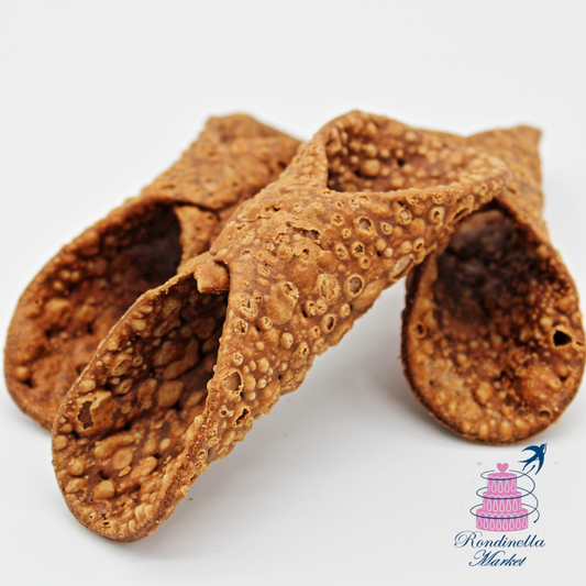 Cannoli siciliani grandi scuri in confezione da 100 pezzi in vendita su Rondinella Market a Napoli