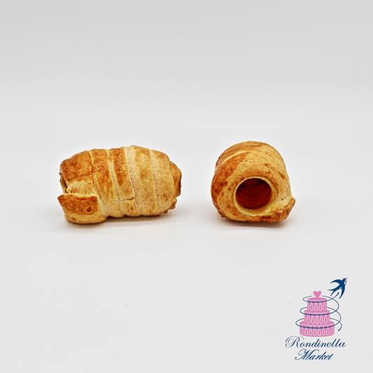 Cannolo mignon di sfoglia già cotto, 120 pezzi per confezione, disponibile su Rondinella Market a Napoli