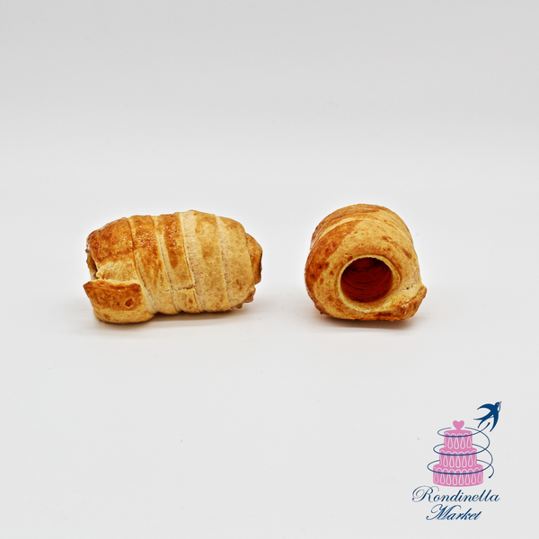 Cannolo mignon di sfoglia già cotto, 120 pezzi per confezione, disponibile su Rondinella Market a Napoli