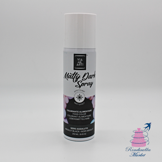 Colorante spray nero alimentare effetto mat Via delle Arti disponibile in vari colori su Rondinella Market a Napoli