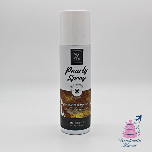 Colorante spray alimentare effetto perlato Via delle Arti oro e argento in vendita su Rondinella Market a Napoli