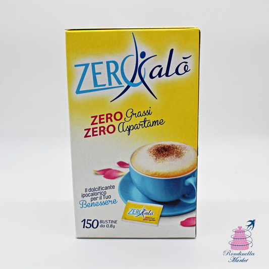 Dolcificante Zerokalò senza aspartame in bustine, confezione da 150 pezzi in vendita su Rondinella Market a Napoli
