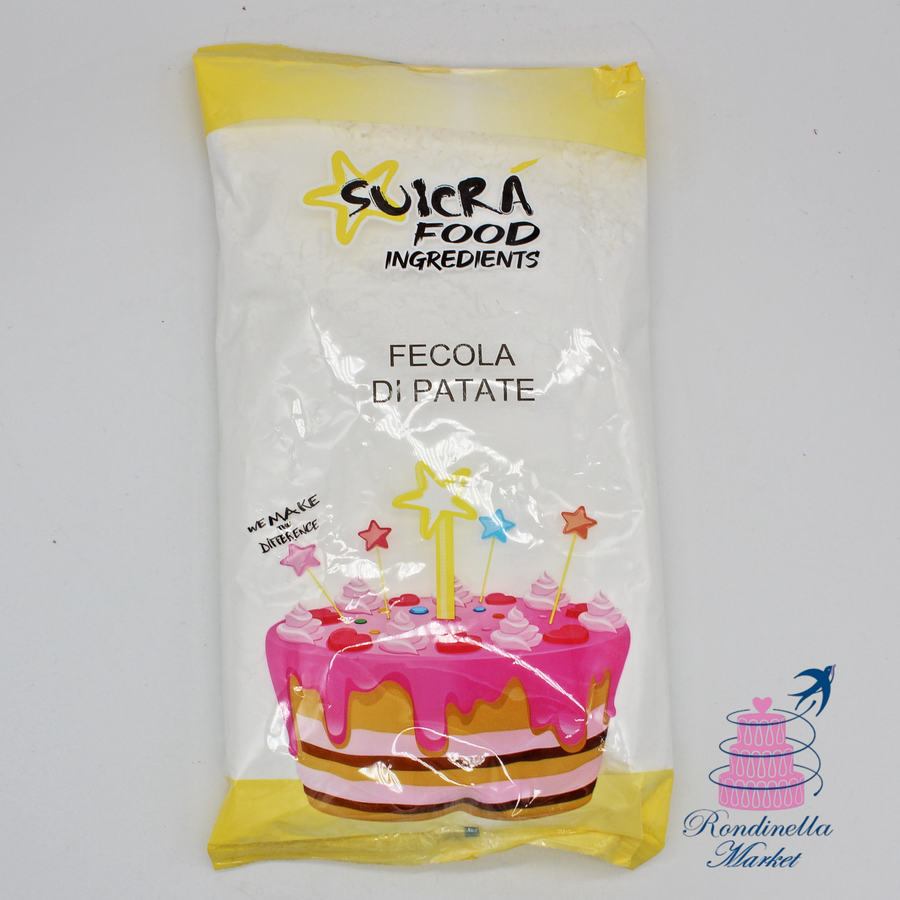 Fecola di Patate Suicra Food 1 kg, amido naturale per dolci, creme e pan di Spagna, disponibile da Rondinella Market Napoli