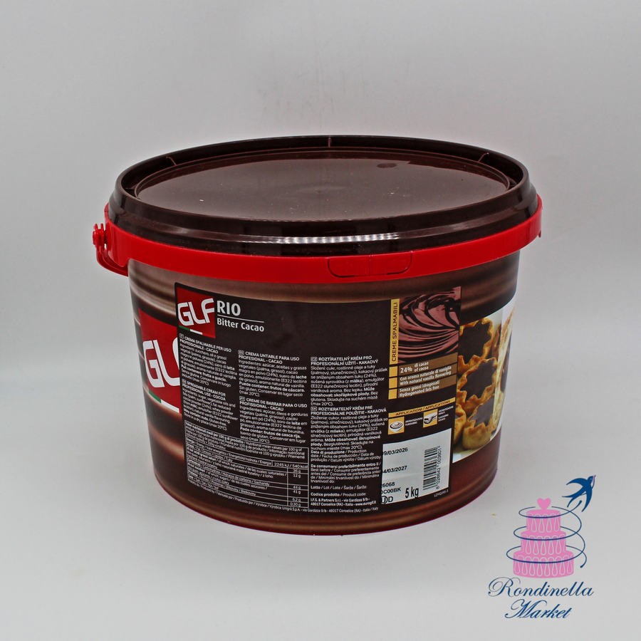 Crema spalmabile GLF Rio Bitter Cacao 5 kg per pasticceria Napoli