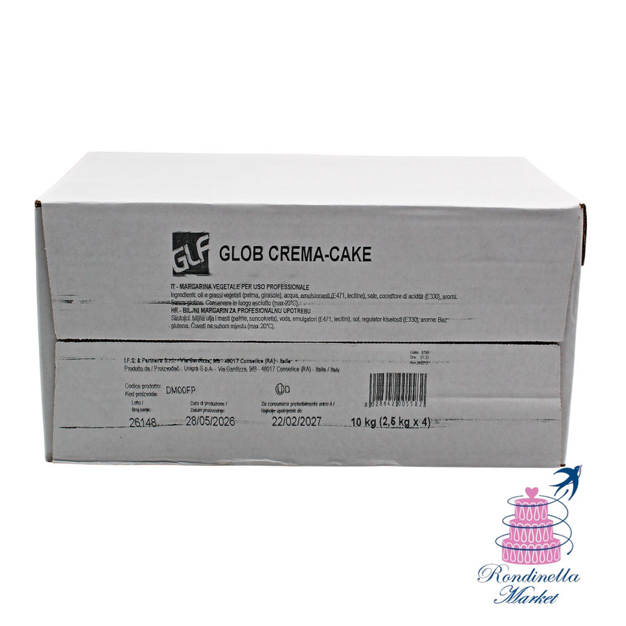Margarina vegetale professionale GLF Glob Crema Cake 10 kg per creme cake e frolle