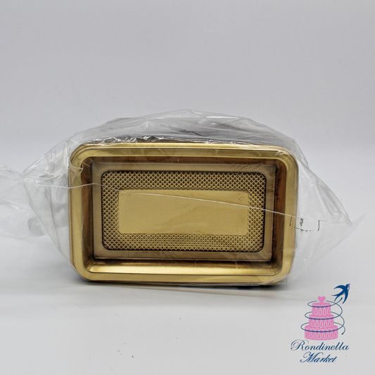 Piattini monoporzione Alcas oro rettangolari 12x7 cm in confezione da 100 pezzi in vendita su Rondinella Market a Napoli