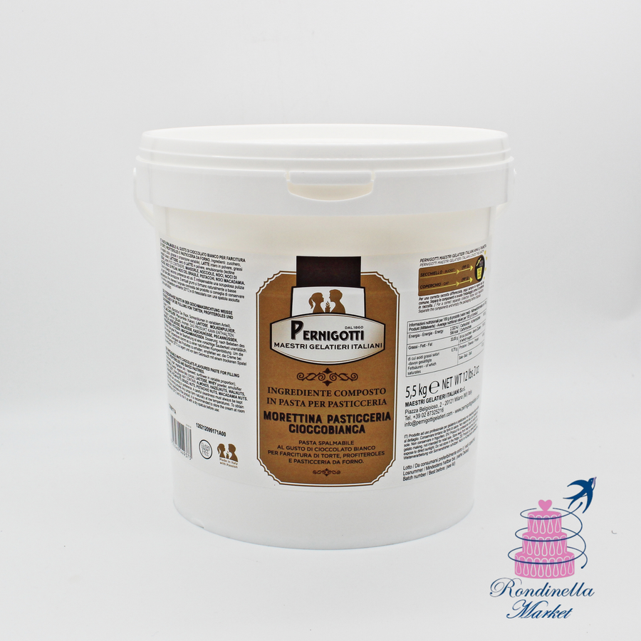 Morettina Cioccobianca Pernigotti 5,5 kg crema spalmabile professionale per pasticceria Napoli