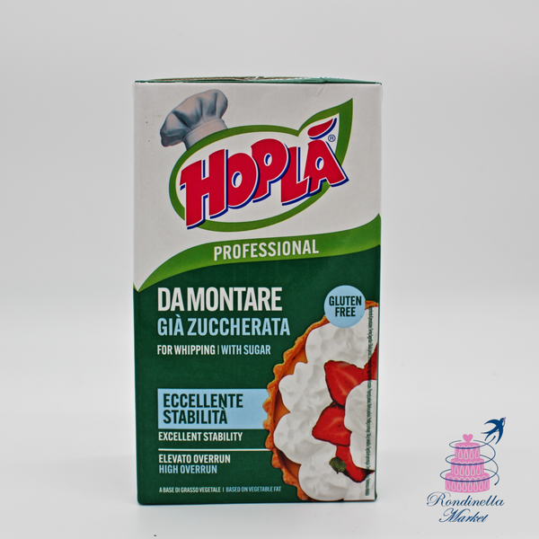 Panna vegetale Hoplà da montare zuccherata 1 litro senza glutine disponibile da Rondinella Market Napoli.