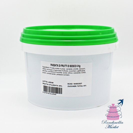 Passata professionale di frutti di bosco 5 kg per gelateria e pasticceria disponibile a Napoli