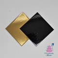 Piatti in cartone oro e nero per monoporzioni 10x10 e dessert di frutta realistica disponibili da Rondinella Market Napoli