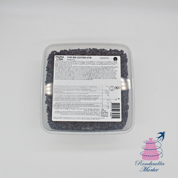 Riccioli di cioccolato fondente Mona Lisa Callebaut 1 kg per decorazioni di torte e dolci professionali, Rondinella Market Napoli