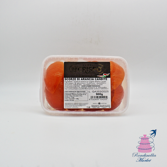 Scorze di arancia candite CRISPO 900g per panettone e dolci tradizionali – Rondinella Market Napoli