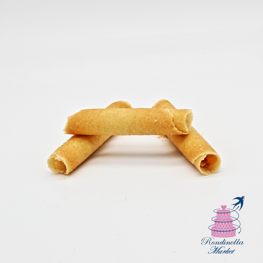 Sigarette cialde dolci arrotolate confezione da 1 kg, circa 100 pezzi, disponibili su Rondinella Market a Napoli