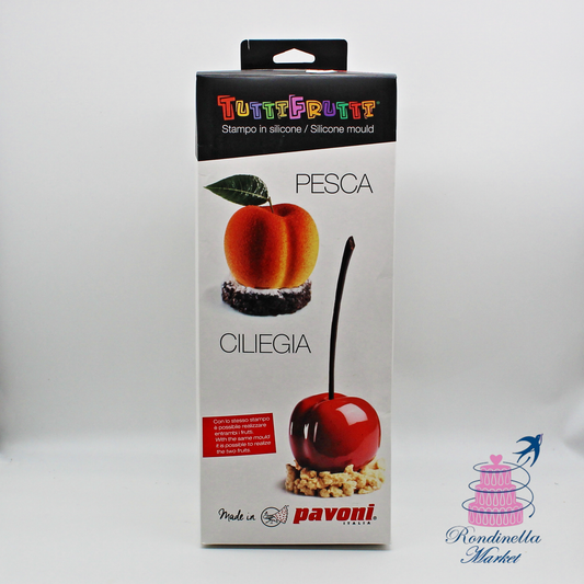 Stampo Pavoni Ciliegia e Pesca per dessert di frutta realistica in pasticceria moderna Napoli