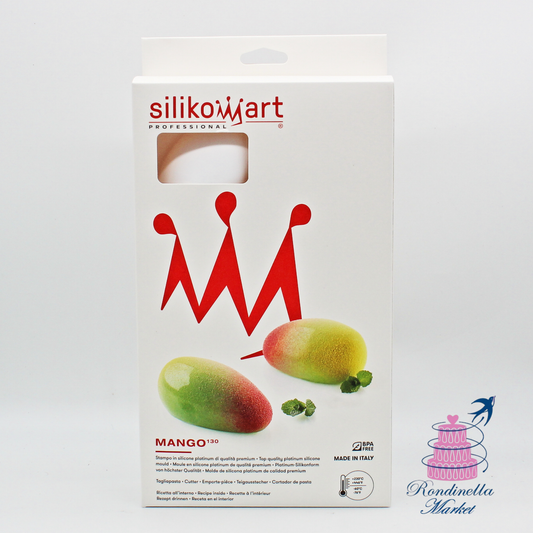 Stampo Silikomart Mango per dessert di frutta realistica in pasticceria moderna Napoli