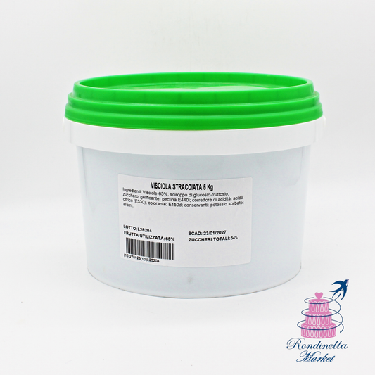 Visciola stracciata 5 kg 65% frutta per gelateria e pasticceria professionale Napoli